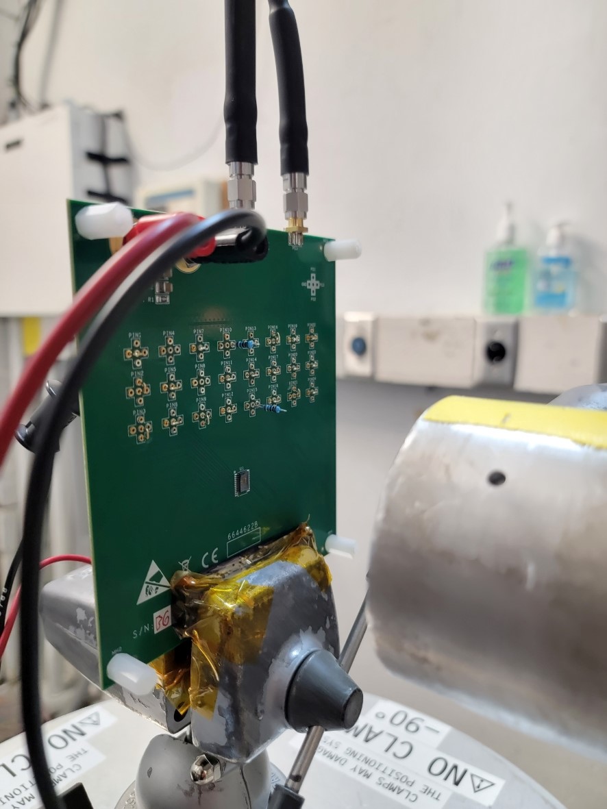 TMUX582F-SEP TMUX582F-SEP Evaluation Board at the TAMU Cyclotron Radiation Effects Facility