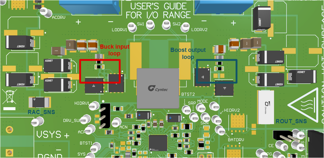 BQ25751 PCB Layout Reference Example Top
          View