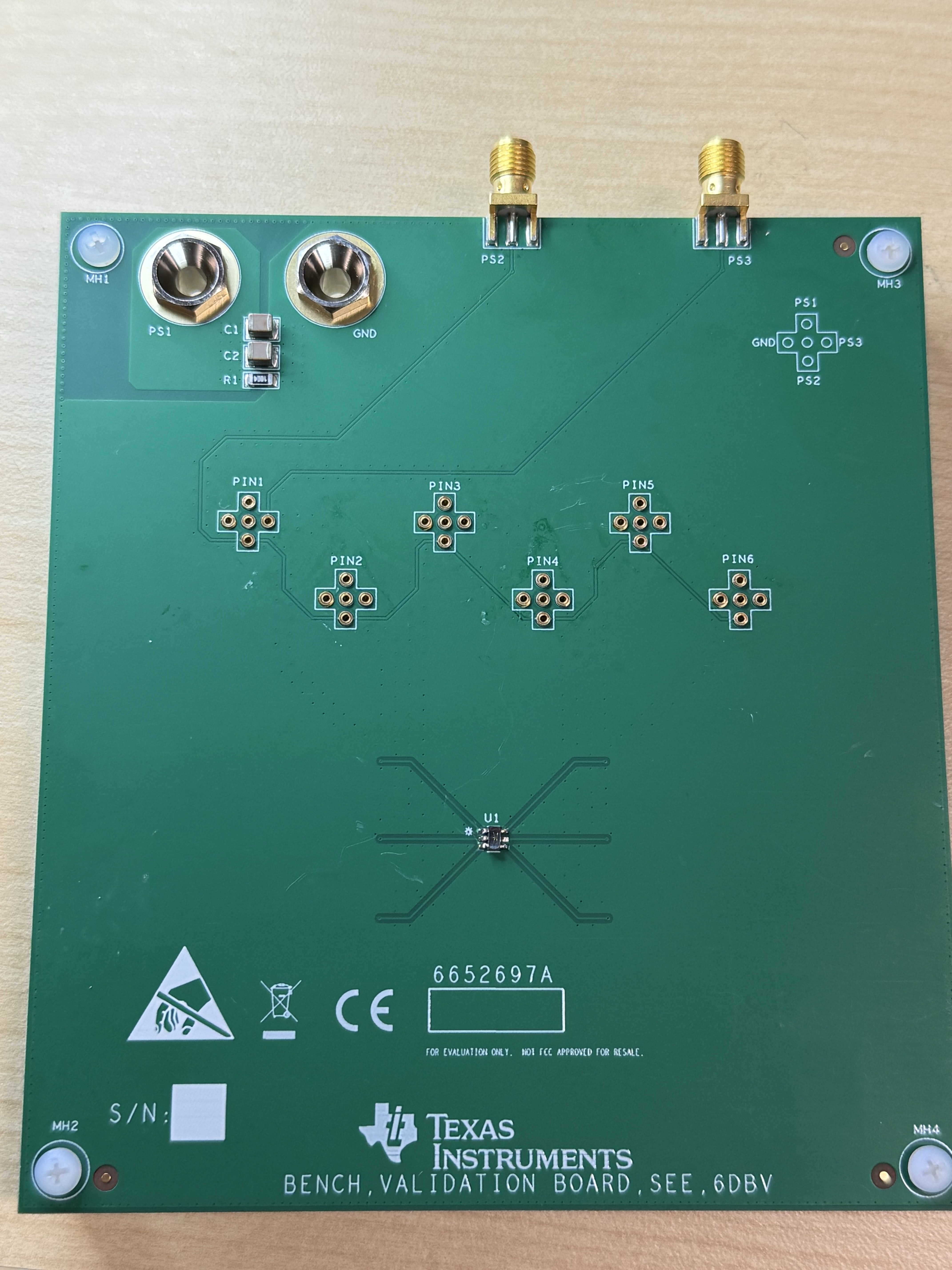  SN54SC1G175-SEP Evaluation Board (Top View)