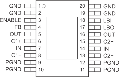 TPS60130 TPS60131 TPS60132 TPS60133 pintout_tps60130_tps60132_SLVS258A.gif