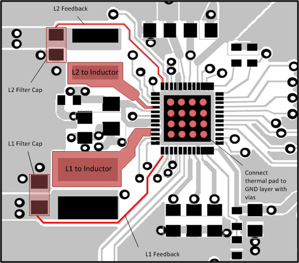 TPS65012 EVM_layout_slvs517a.gif