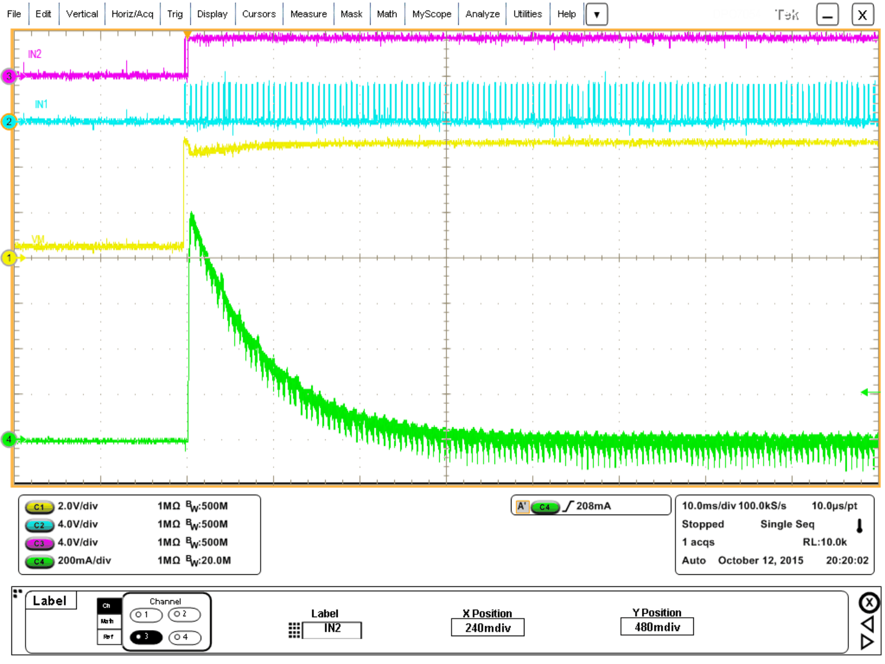 DRV8839 drv8839_3p3vcc5vm_startup.gif