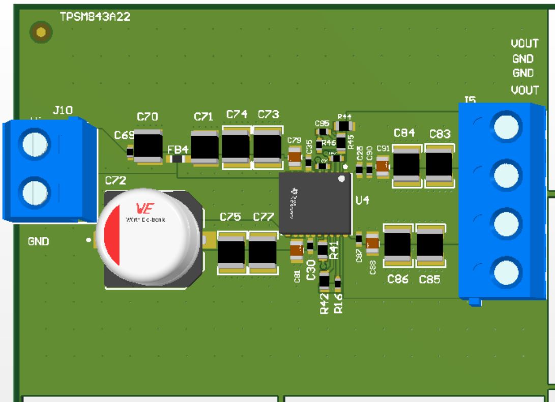  TPSM843A22 EMI 優(yōu)化型布局