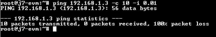  失敗的 Ping 結(jié)果