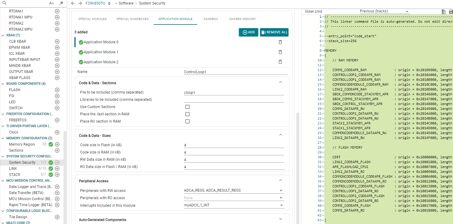  應用模塊配置示例