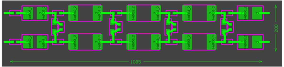  九階模擬濾波器，PCB/布局模型