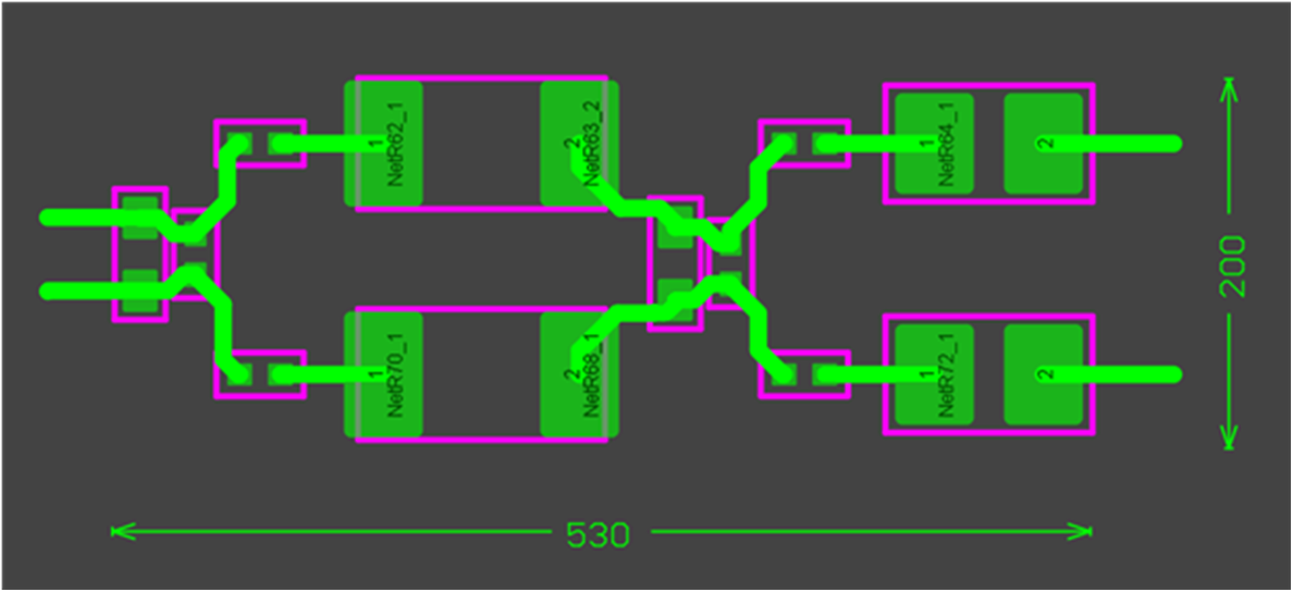  四階模擬濾波器，PCB 或布局模型