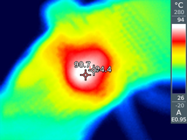  MCF8315 雙層（使用電感）30W 熱測(cè)試結(jié)果