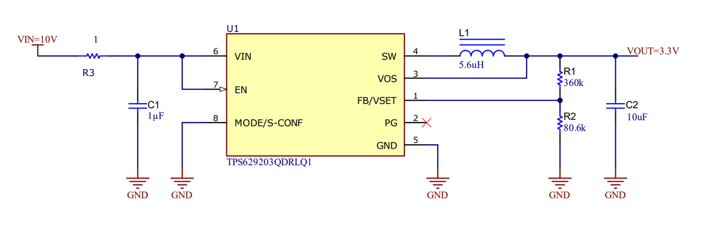  TPS629203 原理圖設(shè)計