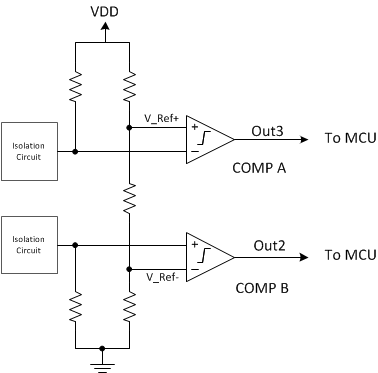  涵蓋 GND 短路、電池短路和開路負載的部分診斷電路