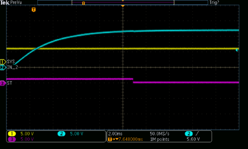  測試二：添加了 10uF 電容、標(biāo)稱負(fù)載