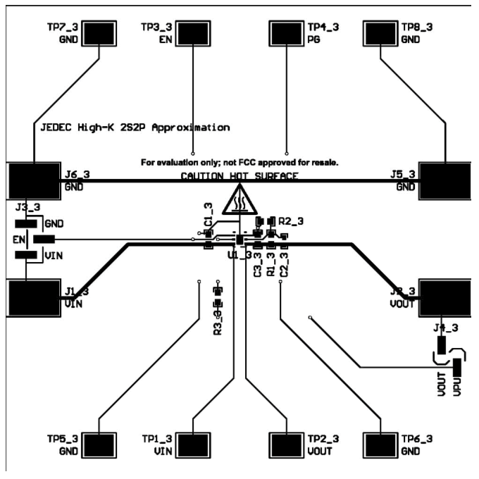  TPS745 (WSON) JEDEC 高 K 近似布局頂層