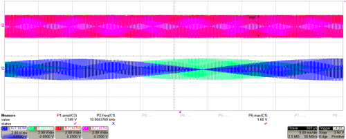 ALM2402-Q1 Resolver Excitation
VEXC≈6Vpp at 10 kHz (ZOOM) ALM2402-Q1 sc002_slos912.gif