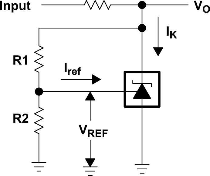 TLV431 TLV431A TLV431B Test Circuit for vKA > VREF, VO = VKA = VREF × (1 + R1/R2) + Iref × R1