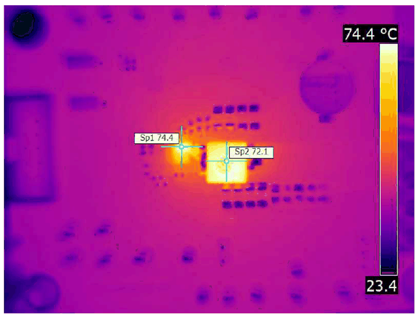 Thermal Image at 12-A Output Current GUID-BF0C8756-01AE-4B15-AB0E-507C29318552-low.gif
