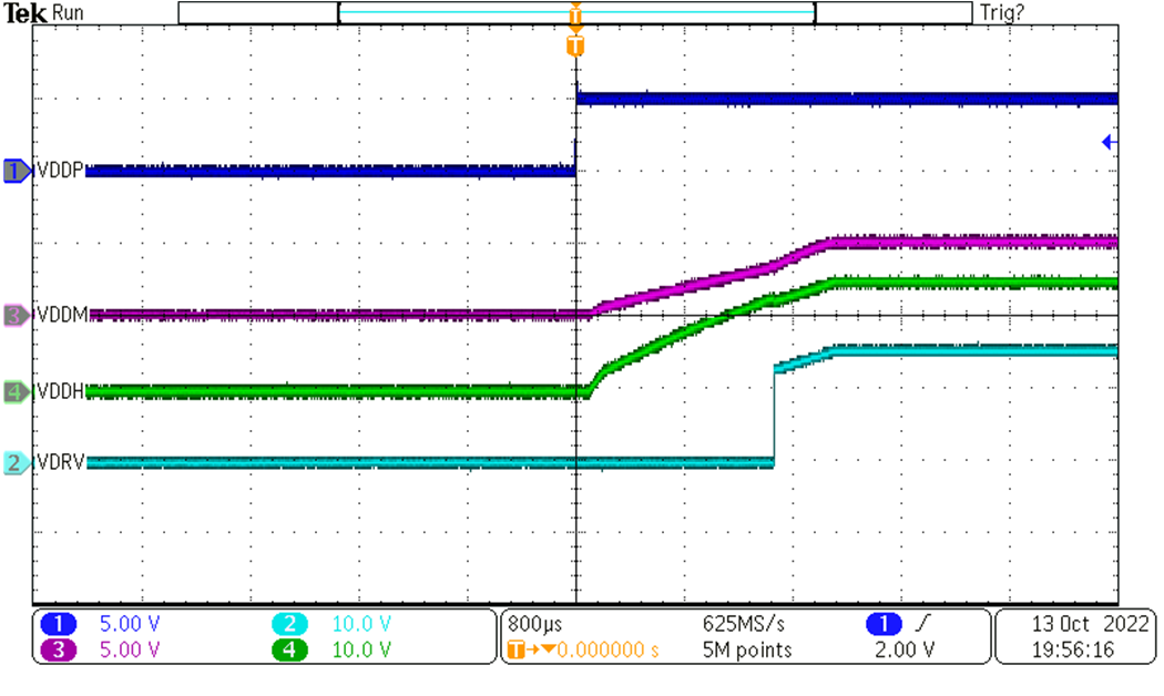 TPSI3052-Q1 上電，VEN = VVDDP，三線模式，TPSI3052-Q1