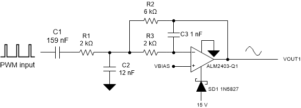 ALM2403-Q1 Two-Pole MFB Filter