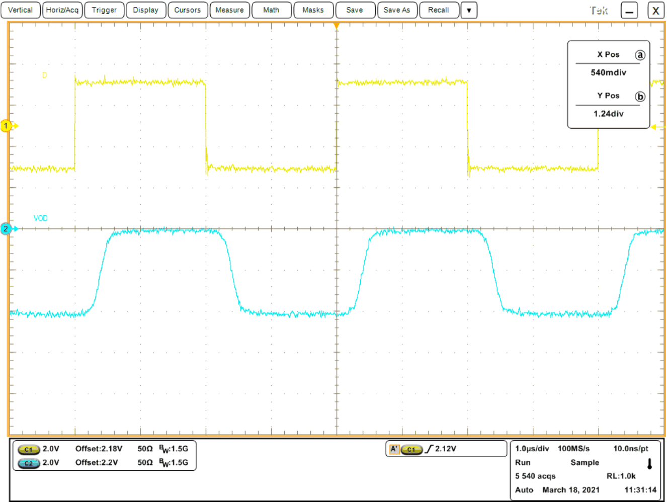 ISOW1412 Driver
Propagation Delay - RS485 Mode GUID-20210929-SS0I-FKFS-SKP3-73MPHMB5K46P-low.gif