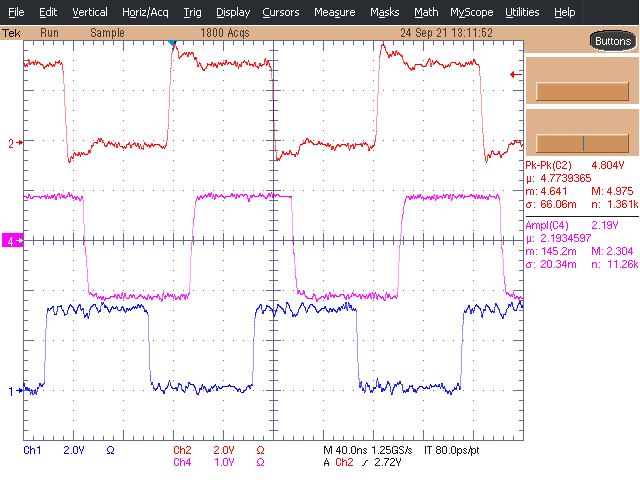 54Ω 端接且 VCC = 3.3V 時(shí)的 THVD1449 波形 GUID-20210927-SS0I-RMJM-DVPR-MWNPBSQXJFT1-low.png