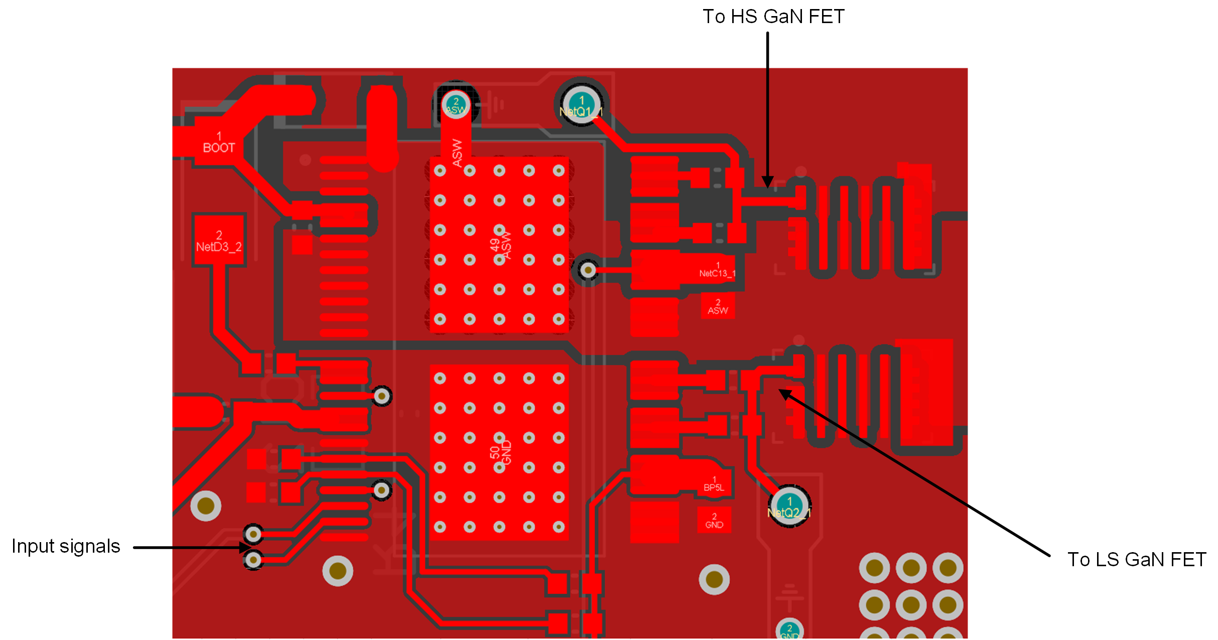 TPS7H6003-SP TPS7H6013-SP TPS7H6023-SP Layout Example From
                        TPS7H6003EVM-CVAL