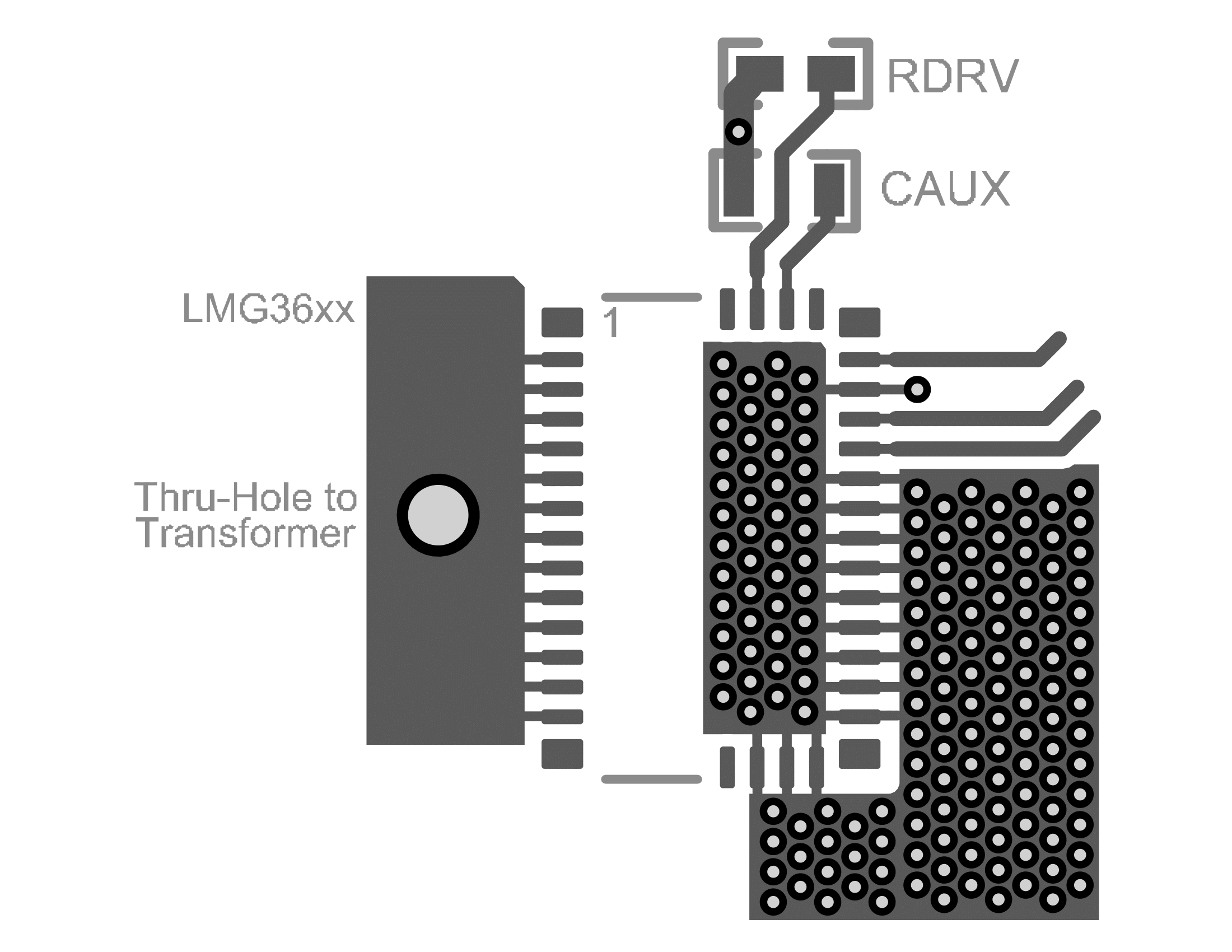 LMG3624 PCB 頂層（第一層）