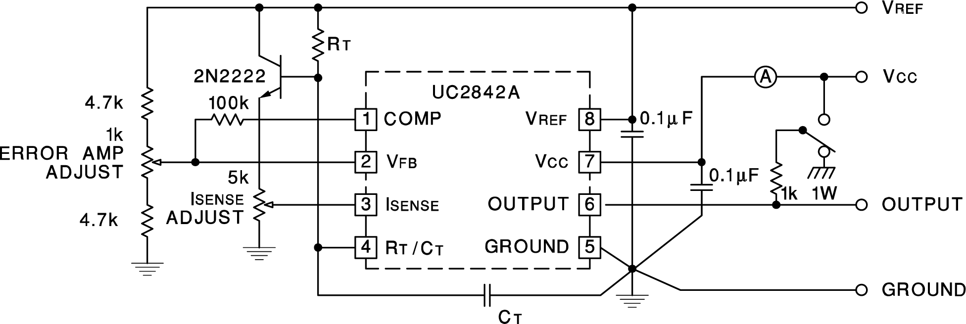 UC2842AQ UC2843AQ UC2844AQ UC2845AQ 開環(huán)實驗室測試裝置
