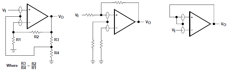 TLE2061 TLE2061A TLE2062 TLE2062A TLE2064 TLE2064A TLE2061M TLE2061AM TLE2061BM TLE2062M TLE2062AM TLE2062BM TLE2064M TLE2064AM TLE2064BM 使用防護環(huán)