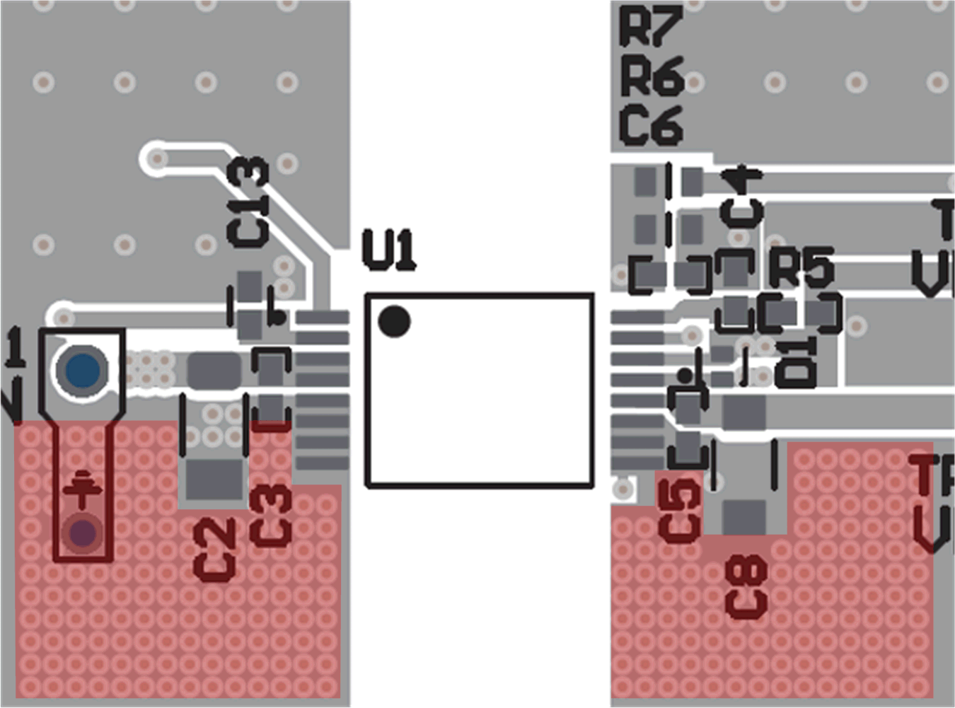 UCC35131-Q1 散熱過孔