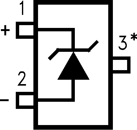 LM4060 DBZ 封裝3 引腳 SOT-23頂視圖