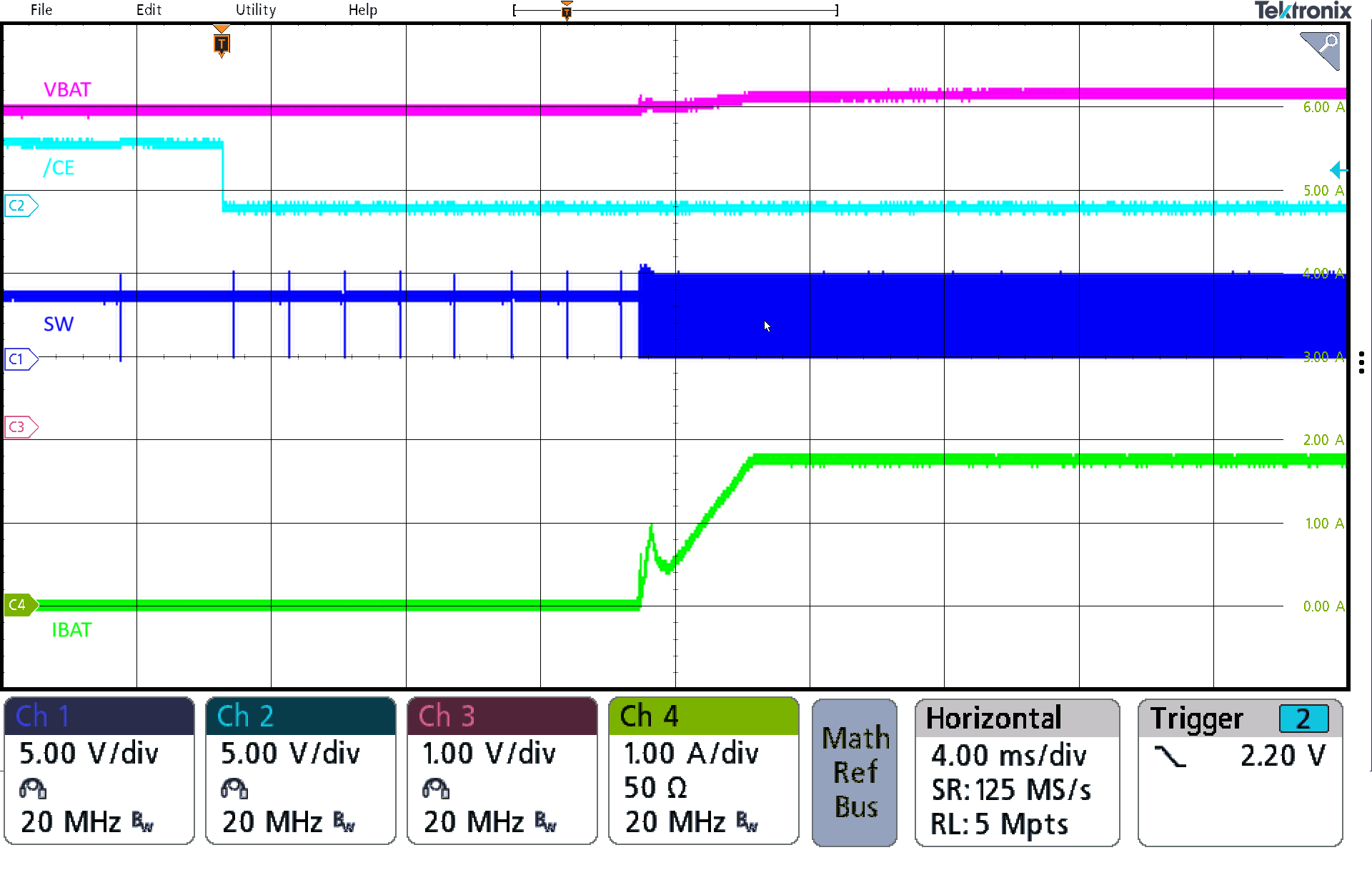 BQ25630 經由 CE 引腳充電使能