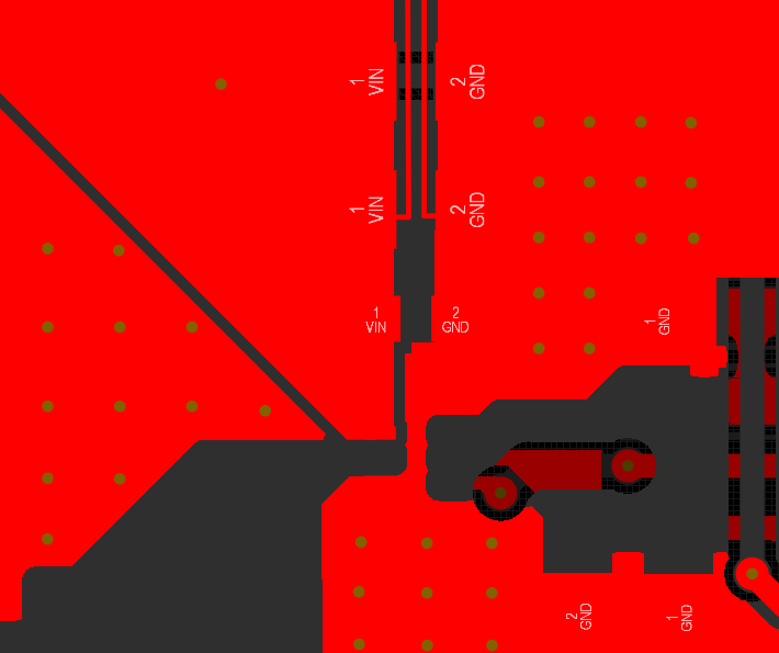  圖4 TPS563252EVM
對于關(guān)鍵功率回路①的優(yōu)化