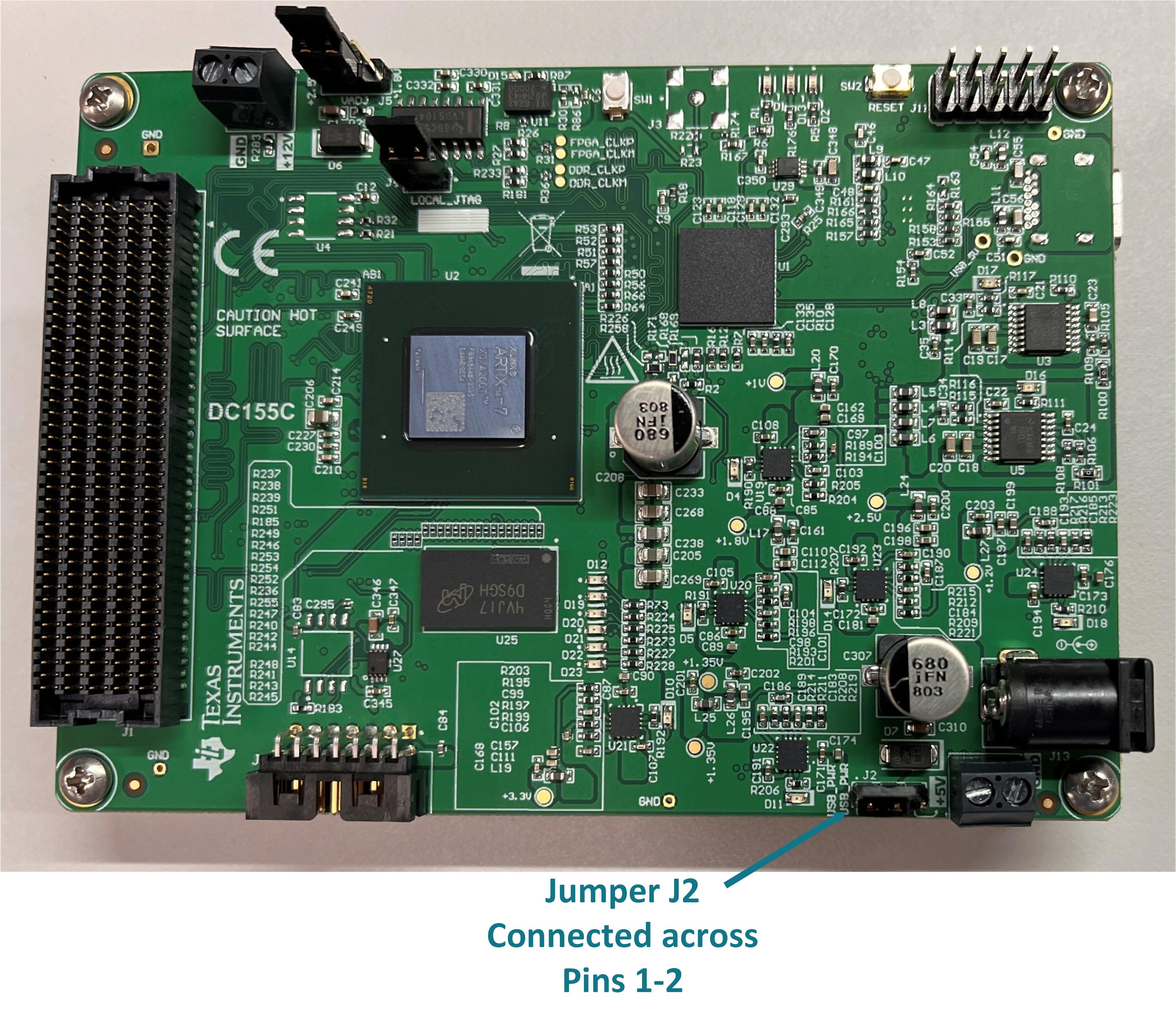 ADC3663EVM, ADC3664EVM, ADC3683EVM TSWDC155EVM 跳線 J2