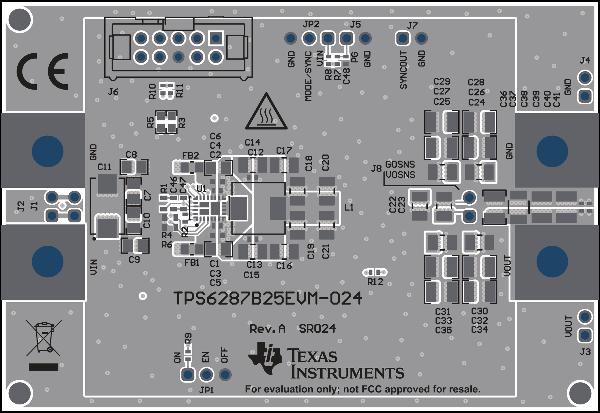 TPS6287B25EVM-024 頂部絲網(wǎng)