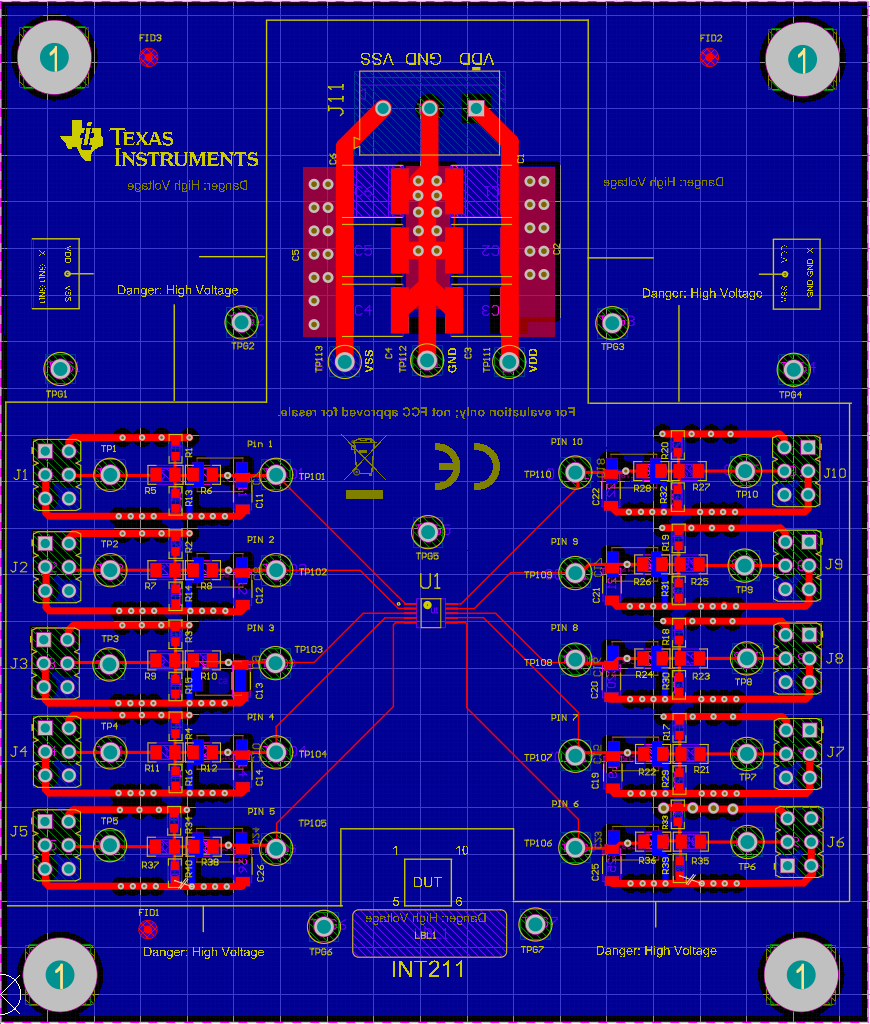 TMUX10DGSEVM TMUX10DGSEVM 頂層布局