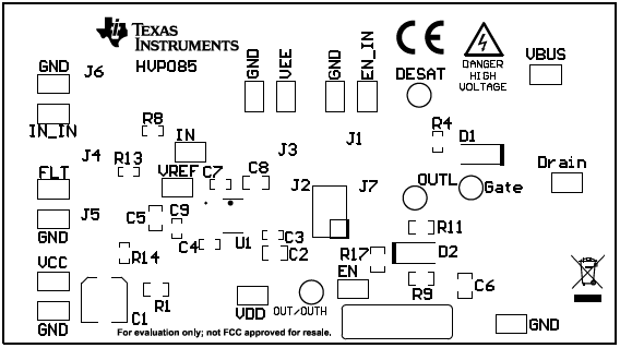 UCC57108EVM 頂部覆蓋層