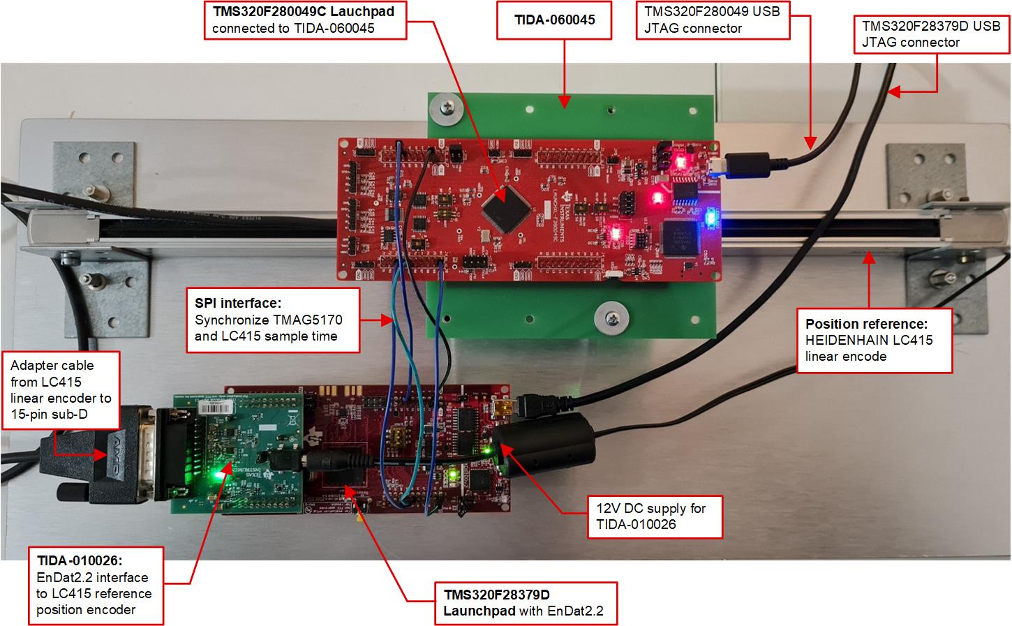 TIDA-060045 測試設(shè)置頂視圖