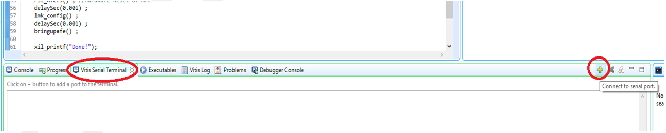 AFE7920 Vitis 串行終端