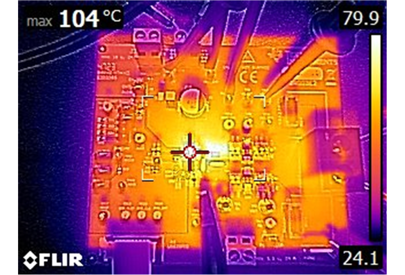 TPS544C27 熱特性，1.2MHz，F(xiàn)CCM，內(nèi)部 LDO，35A 負(fù)載，無氣流，浸泡 10 分鐘