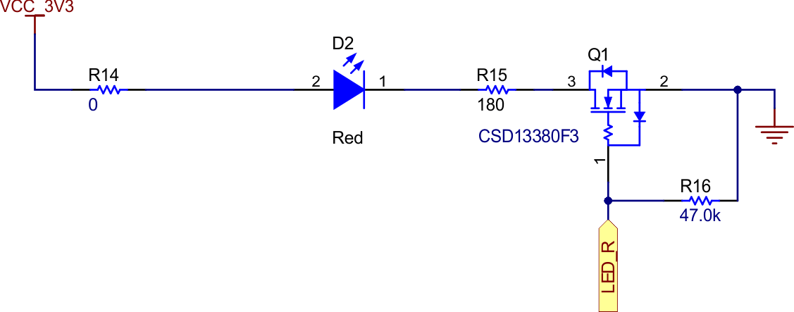 TIDA-010270 LED 指示燈原理圖