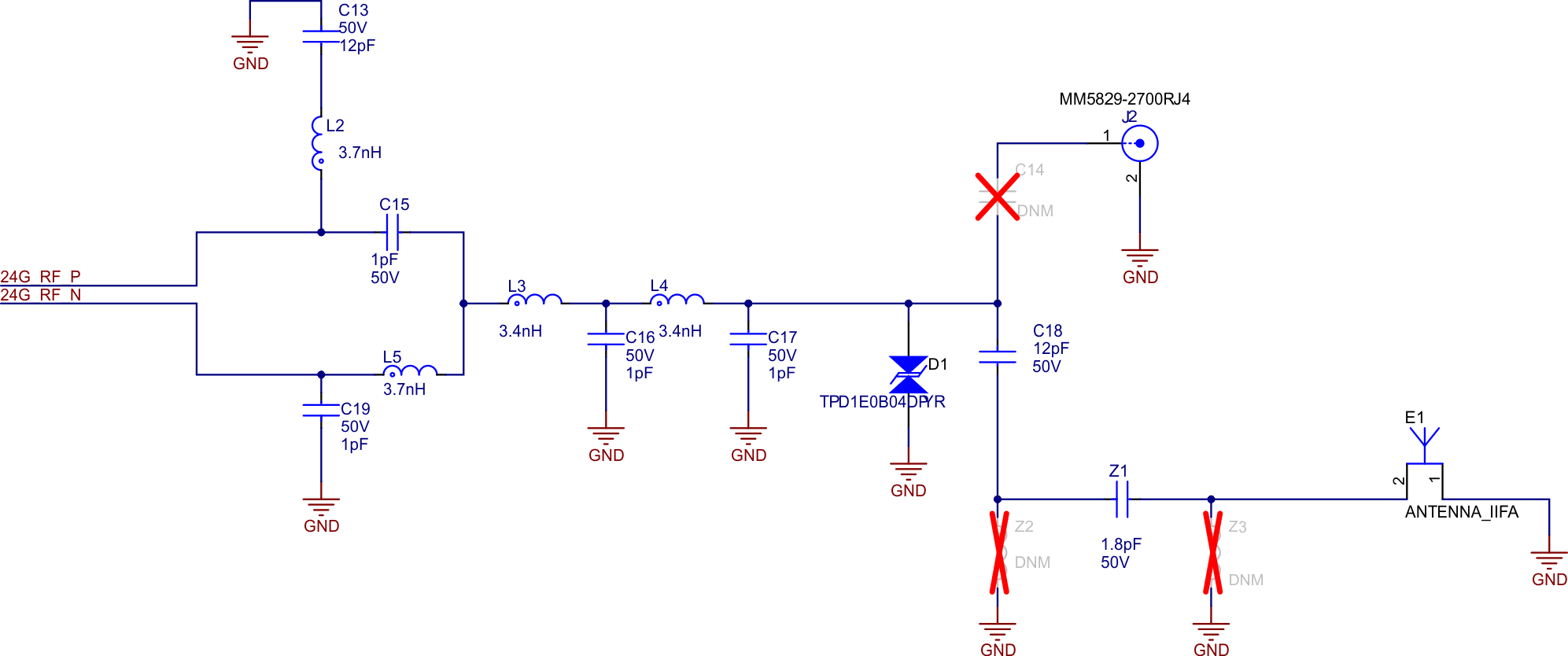 TIDA-010270 2.4G 天線設(shè)計原理圖
