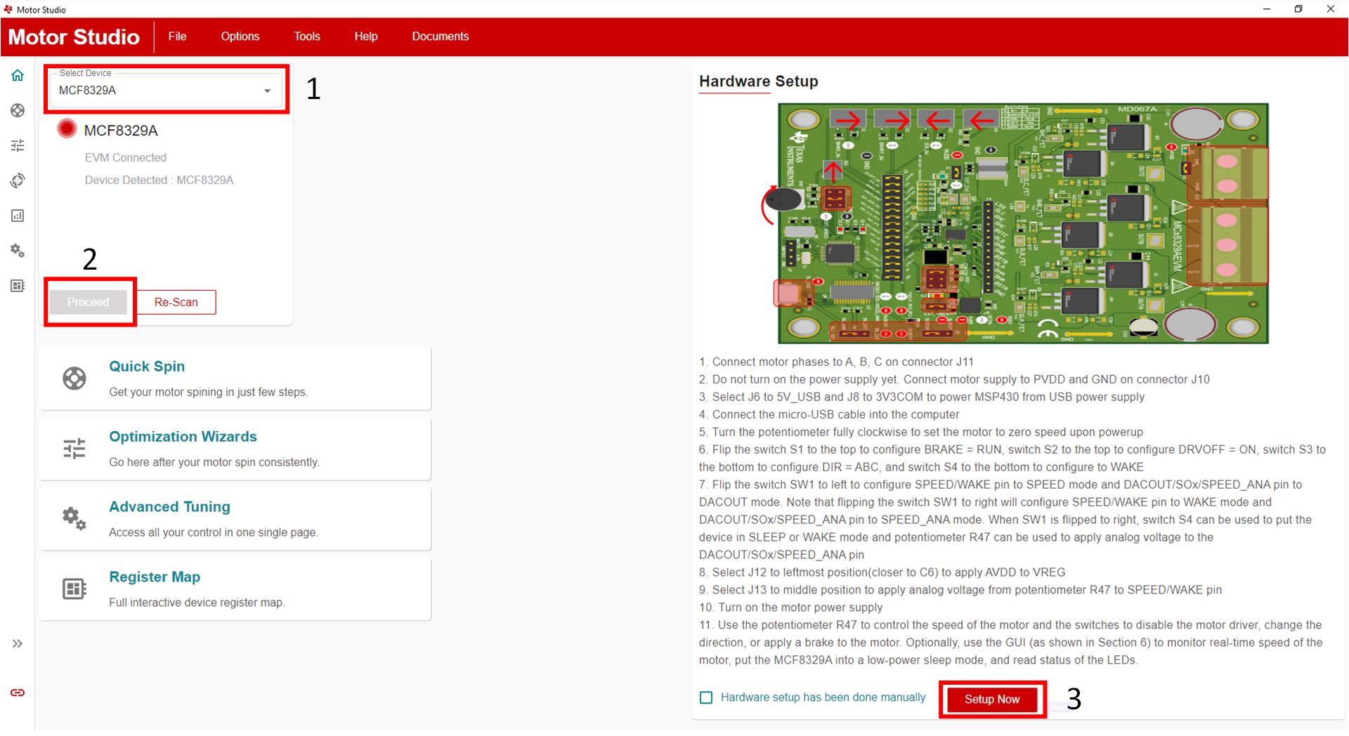  EVM 硬件設(shè)置