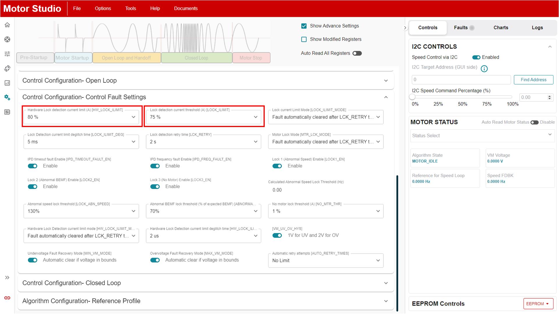  電流保護(hù)限值