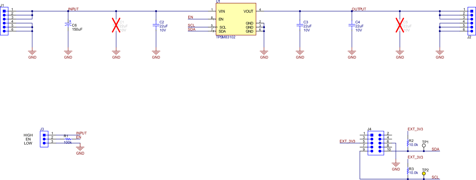 TPSM83102EVM TPSM831012/3 EVM 原理圖