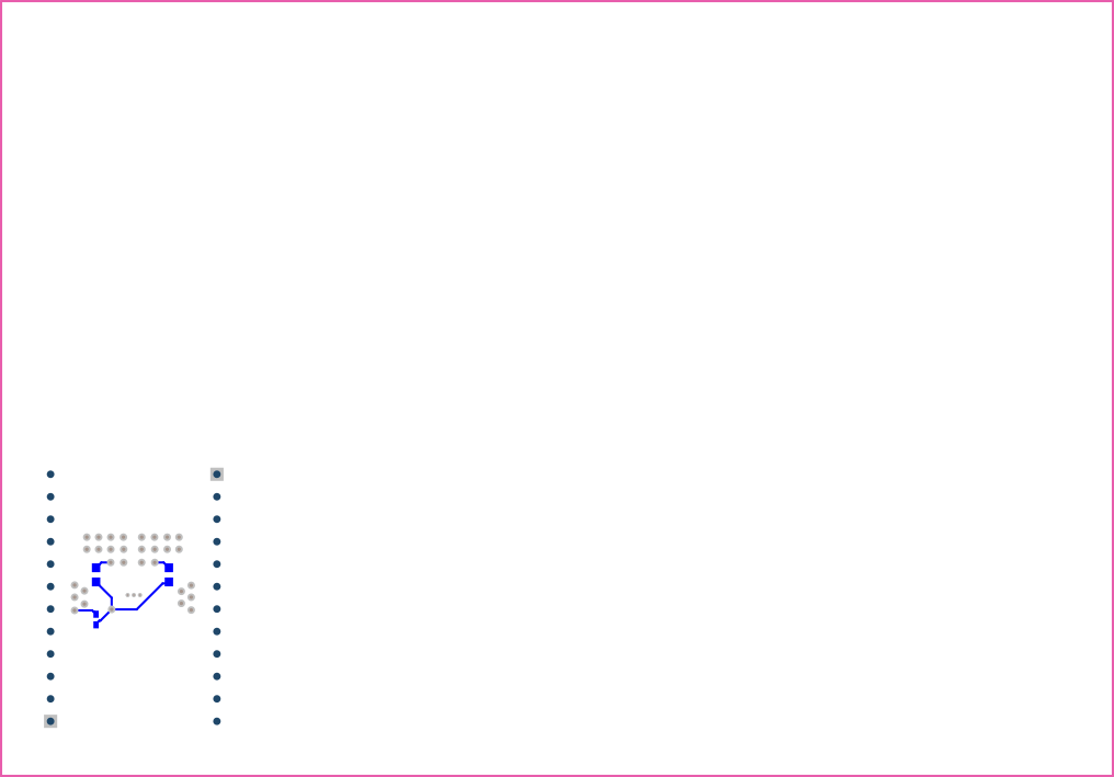 HCXX-BASE-EVM, BLANK-MOD-EVM HCXX-BASE-EVM 與 2HC08-MOD-EVM 第四層(頂視圖)