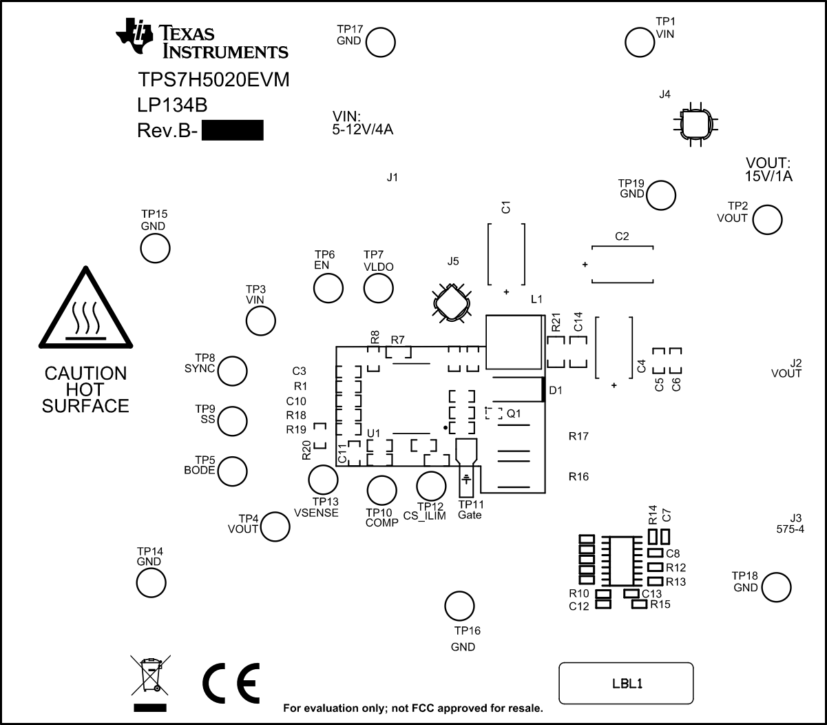 TPS7H5020EVM 頂層絲印層
