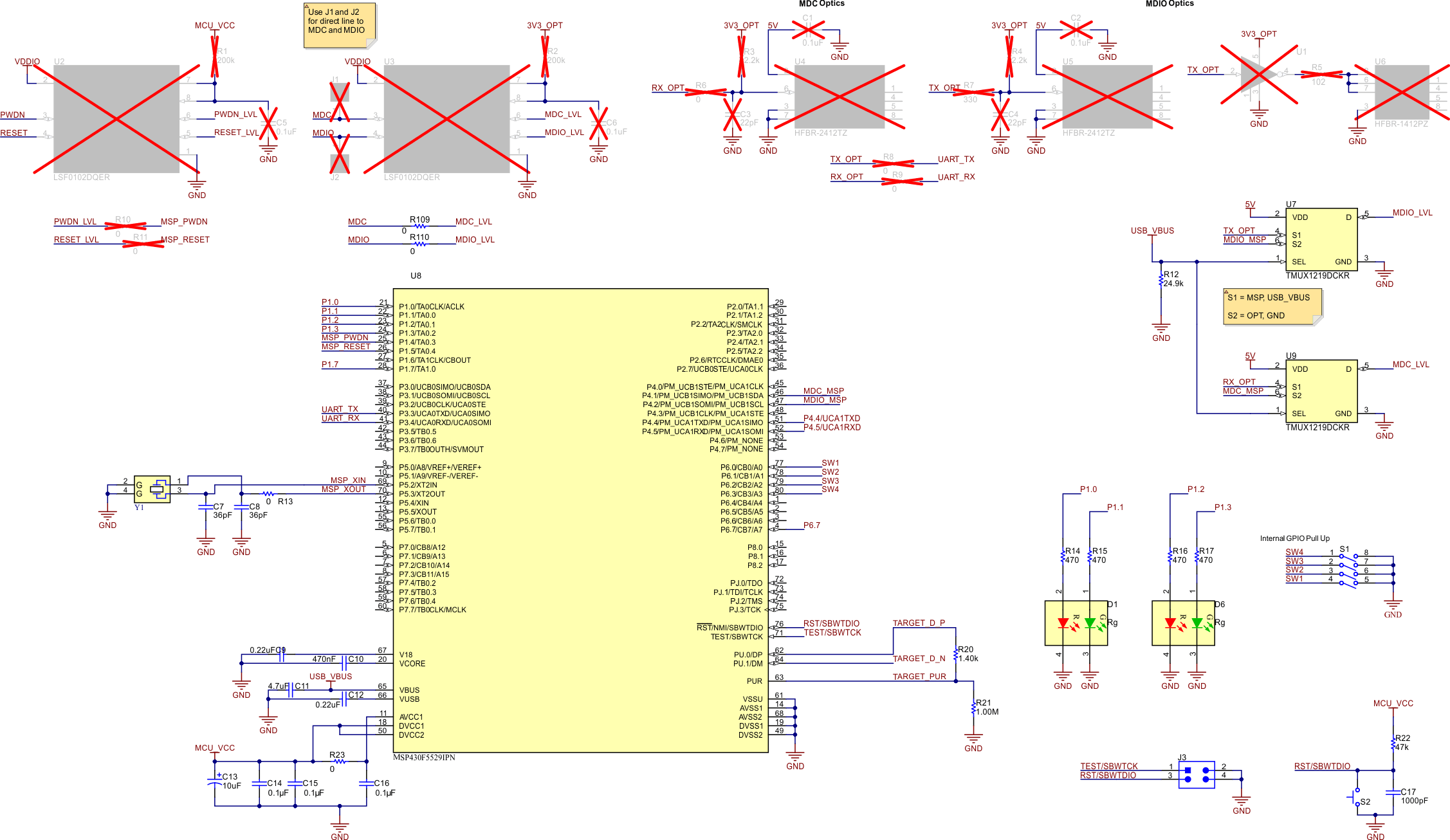 DP83826AEVM DP83826AEVM MSP430 原理圖