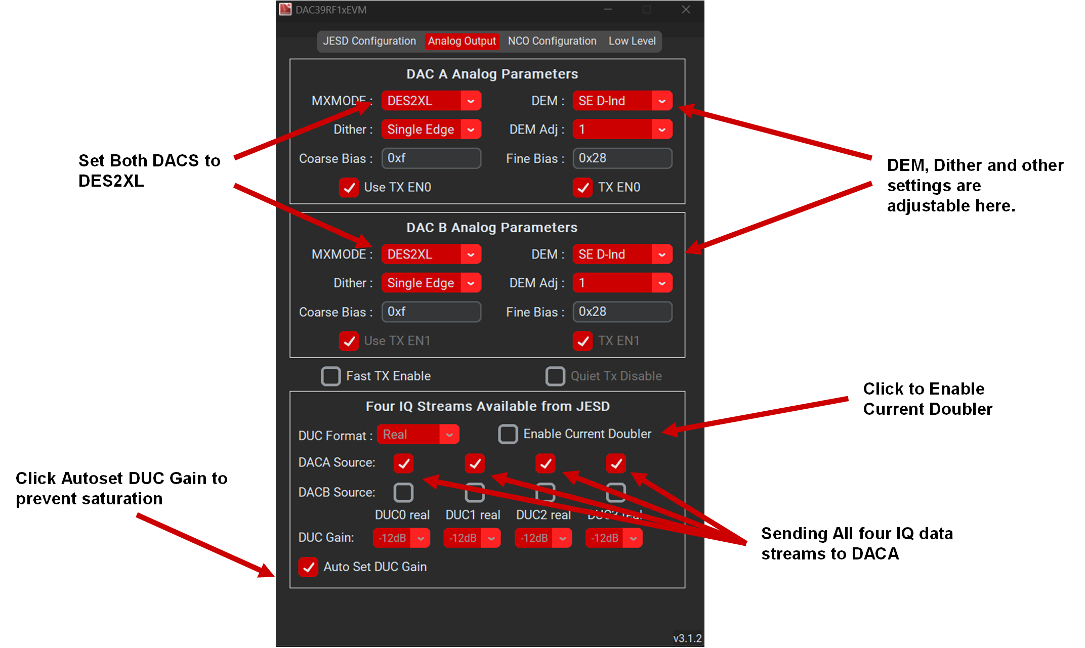 DAC39RF12EVM DAC39RF12EVM GUI 配置步驟，步驟 4