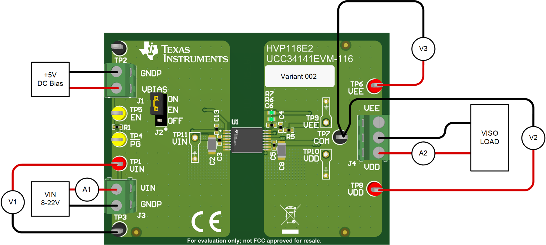 UCC34141EVM-116 典型效率測(cè)量設(shè)置