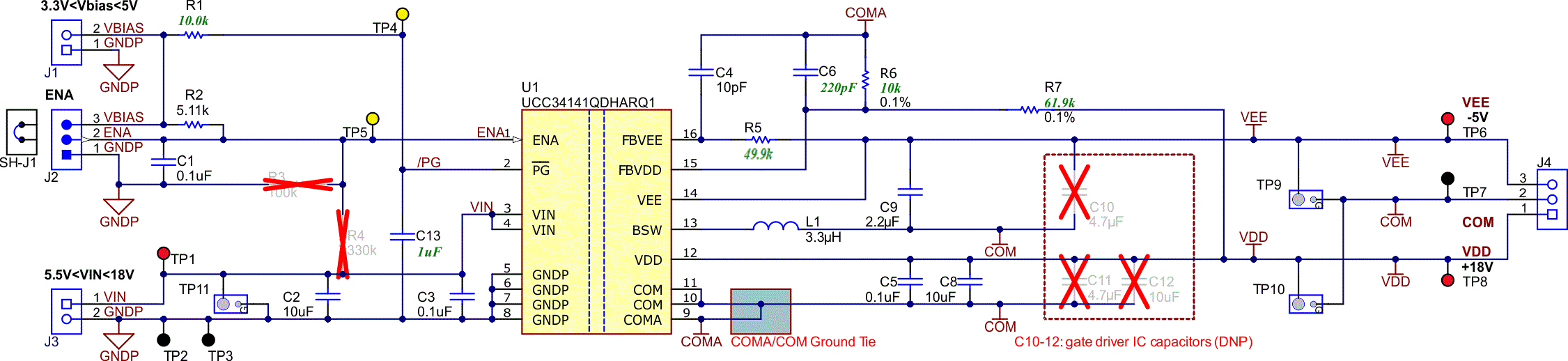 UCC34141EVM-116 UCC34141EVM-116 原理圖，修訂版 E2，型號 002
