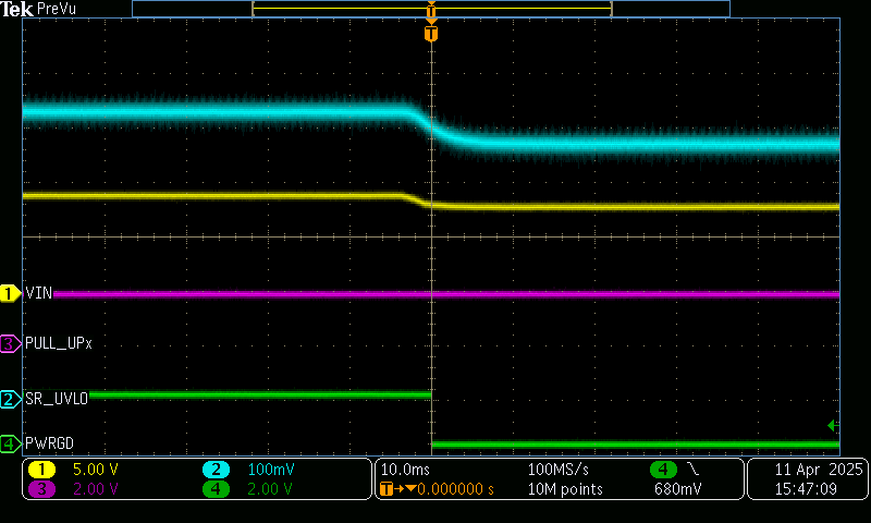 TPS7H3024EVM-CVAL 禁用使用 VIN 電阻網(wǎng)絡(luò)連接至 SR_UVLOb